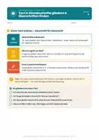 Vorschau - Stundenentwürfe - Lesekompetenz 5/6 – Text gliedern & Zwischenüberschriften finden - Seite 1