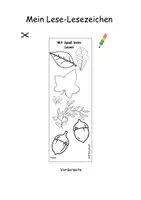 Vorschau - Arbeitsblätter - 🍁Lesezeichen Herbst zum Ausmalen | mit Differenzierung | lesen, ausmalen und reflektieren | Klasse 1-4 | Leseförderung | lesen im Herbst - Seite 2