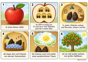 Vorschau - Arbeitsblätter - Apfel - Lied "In meinem kleinen Apfel" - Seite 2