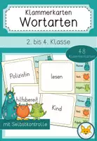 Vorschau - Spiele - Wortarten - Klammerkarten I Festigung mit den Wortartenmonstern - Deckblatt