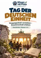Vorschau - Arbeitsblätter - Tag der Deutschen Einheit einfach erklärt - Deckblatt