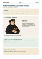 Vorschau - Arbeitsblätter - Reformationstag einfach erklärt - Seite 1