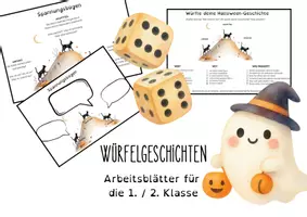 Vorschau - Arbeitsblätter - Würfelgeschichten_Halloween (I) - Deckblatt