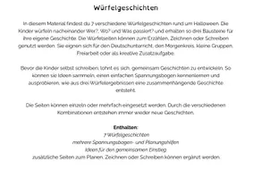 Vorschau - Arbeitsblätter - Würfelgeschichten_Halloween (I) - Seite 1