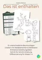 Vorschau - Mal- und Bastelvorlagen - Unser Herbstwald - Kunstprojekt für die Grundschule - Seite 1