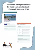 Vorschau - Stundenentwürfe - Auckland & Wellington Leben in der Stadt 1 Unterrichtsstunde · Planung & Lösungen · ZP 10 - Deckblatt