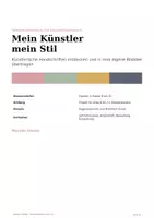 Vorschau - Arbeitsblätter - Mein Künstler, mein Stil - kreatives Kunstprojekt | Klasse 8 bis 10 - Seite 1