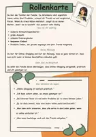 Vorschau - Arbeitsblätter - Rollenspiel Online Handel/stationärer Handel Vor- und Nachteile PPT, Rollenkarten, Arbeitsblätter - Deckblatt