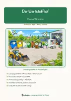 Vorschau - Arbeitsblätter - Der Wertstoffhof – Lesespurgeschichte mit Rätselaufgaben (Klasse 3) - Seite 1