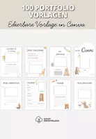 Vorschau - Anderer Materialtyp - 100+ Portfolio Vorlage Editierbar Kita & Kindergarten | Canva - Deckblatt