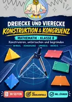 Vorschau - Arbeitsblätter - Dreiecke & Vierecke | Klasse 8 Arbeitsheft - Deckblatt