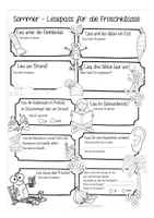 Vorschau - Mal- und Bastelvorlagen - Sommerferien Lesepass Froschklasse - Seite 2