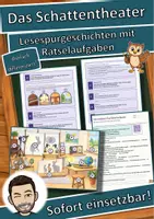 Vorschau - Arbeitsblätter - Das Schattentheater – Lesespurgeschichte mit Rätselaufgaben (Klasse 5) - Deckblatt