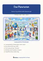 Vorschau - Mal- und Bastelvorlagen - Das Planetarium – Lesespurgeschichte mit Rätselaufgaben (Klasse 5) - Seite 1