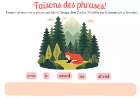 Aperçu - Inclusion - faisons des phrases! - remettre des mots dans l'ordre - Page 1