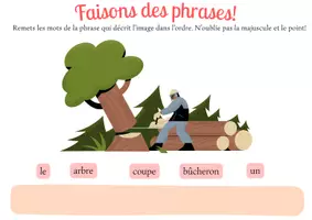 Aperçu - Inclusion - faisons des phrases! - remettre des mots dans l'ordre - Page 2