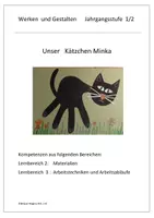 Vorschau - Stundenentwürfe - Papierarbeit- Schneideübung - Unser Kätzchen Minka - Deckblatt