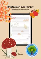Vorschau - Arbeitsblätter - 🍁Briefpapier Herbst 🍂 Schreibanlass Herbst | kreatives Schreiben Herbst | freies Schreiben Herbst | Deutsch | - Deckblatt