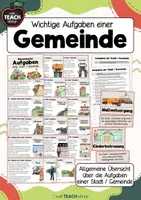Vorschau - Arbeitsblätter - Leben in der Stadt - Aufgaben einer Stadt / Gemeinde - Deckblatt