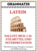 Vorschau - Arbeitsblätter - Sallust: Stilmittel und Interpretation, BC11, 1-4 - Deckblatt
