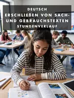 Vorschau - Stundenentwürfe - Erschließen von Sach- und Gebrauchstexten (Stundenverlauf); Klasse 7-8 - Deckblatt