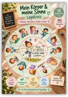 Vorschau - Präsentationen/Tafelbilder - Mein Körper & meine Sinne – Legekreis XXL | 12 Bildimpulse Körperwahrnehmung & Sinne | Morgenkreis Kita Kindergarten - Deckblatt
