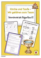 Vorschau - Stundenentwürfe - Sequenz Religion Klasse 1 und 2 - Kirche und Taufe - Deckblatt