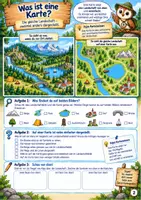 Vorschau - Arbeitsblätter - Auf einer Expedition – Karten lesen & Himmelsrichtungen verstehen 3./4. Klasse - Seite 1