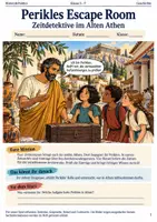 Vorschau - Spiele - Perikles Escape Room Klasse 5 bis 7 Zeitdetektive im Alten Athen - Deckblatt