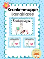 Vorschau - Bildkarten - Krankenmappe - Lamaklasse - Deckblatt