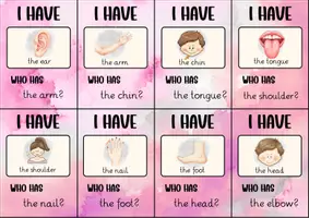 Vorschau - Spiele - Wortschatzspiel I have Who has (body parts) - Seite 1