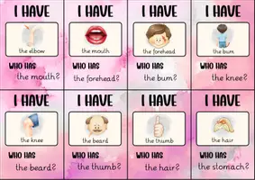 Vorschau - Spiele - Wortschatzspiel I have Who has (body parts) - Seite 2