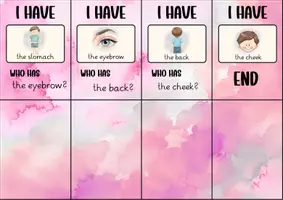 Vorschau - Spiele - Wortschatzspiel I have Who has (body parts) - Seite 3