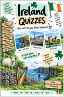 Vorschau - Arbeitsblätter - Ireland Quizzes – Englisch | Dublin, Cork & Galway | Quiz-Arbeitsblätter mit Lösungen - Deckblatt