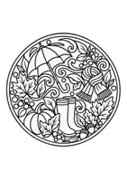 Vorschau - Mal- und Bastelvorlagen - Herbst Fensterbilder Mandalas zum Ausmalen | Öltechnik & Ausmalbilder - Seite 2