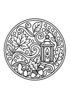 Vorschau - Mal- und Bastelvorlagen - Herbst Fensterbilder Mandalas zum Ausmalen | Öltechnik & Ausmalbilder - Seite 3