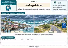 Vorschau - Stundenentwürfe - Naturgefahren | Geographie Klasse 9 | Arbeitsblätter mit Lösungen - Seite 1