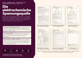 Vorschau - Arbeitsblätter - Elektrochemische Spannungsquelle – Chemie - Deckblatt