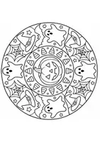 Vorschau - Mal- und Bastelvorlagen - Halloween-Mandala – kreatives Ausmalbild für Halloween - Deckblatt