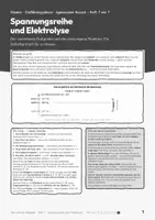 Vorschau - Arbeitsblätter - Spannungsreihe und Elektrolyse – Chemie E-Phase - Seite 1
