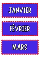 Aperçu - Affichage - Les mois de l'année | Affiche de classe & Vocabulaire - Page de couverture