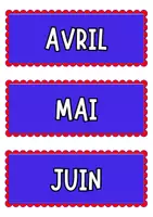 Aperçu - Affichage - Les mois de l'année | Affiche de classe & Vocabulaire - Page 1