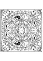 Vorschau - Mal- und Bastelvorlagen - Halloween-Mandala – kreatives Ausmalbild für Halloween - Deckblatt