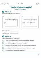 Vorschau - Arbeitsblätter - Reihen- und Parallelschaltung Basisscreening Klasse 7–8 - Seite 2