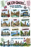 Vorschau - Arbeitsblätter - UK City Quizzes – 9 englische Städte entdecken | Englisch - Deckblatt