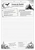 Vorschau - Arbeitsblätter - Halloween – Kreatives Schreiben „Grenzen der Realität“ - Deckblatt