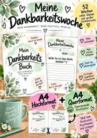 Vorschau - Arbeitsblätter - 🌿 Meine Dankbarkeitswoche – Wochenbuch für Kinder, Jugendliche & Oberstufe 🌿 - Deckblatt