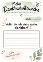 Vorschau - Arbeitsblätter - 🌿 Meine Dankbarkeitswoche – Wochenbuch für Kinder, Jugendliche & Oberstufe 🌿 - Seite 2