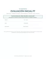 Vista previa - Hojas de trabajo - Pack evaluación inicial PT completo - Portada