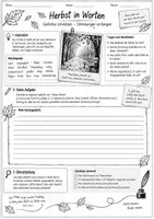 Vorschau - Arbeitsblätter - Herbst in Worten – Kreatives Schreiben - Deckblatt